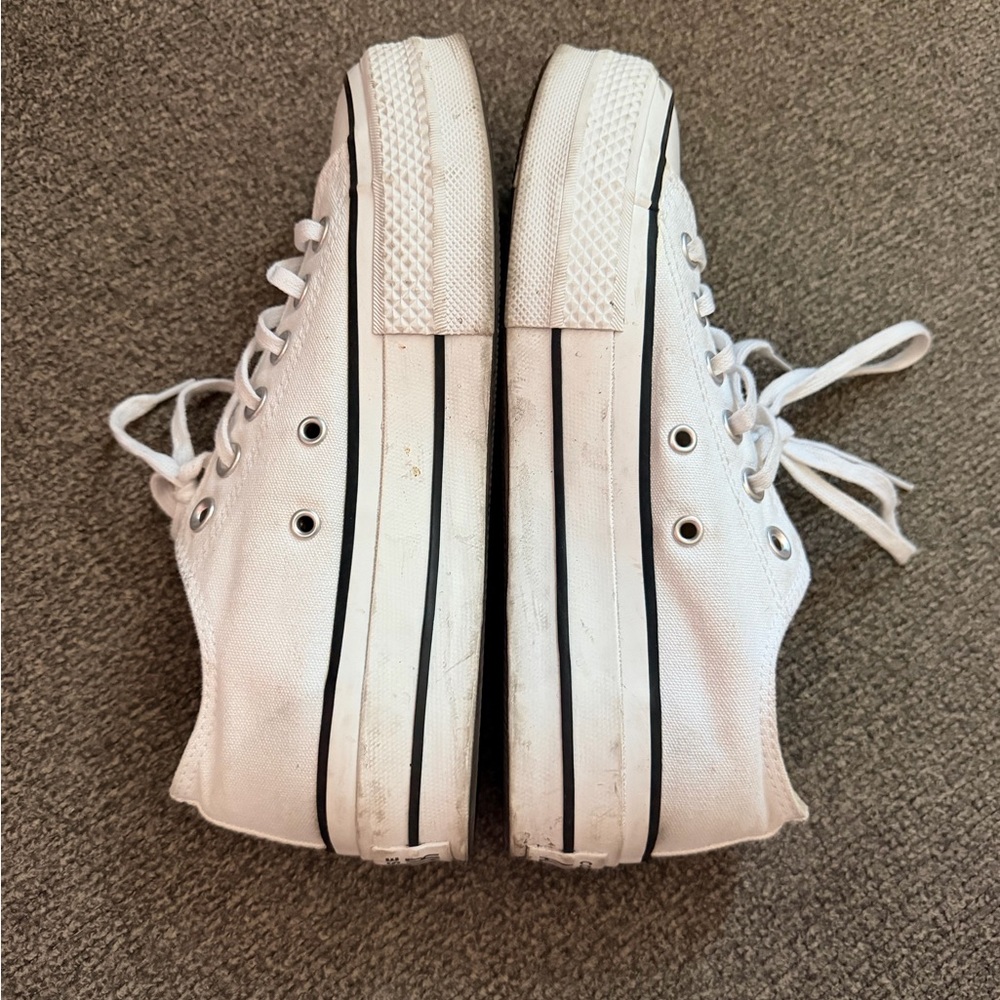 Black & white platform converse 6.5